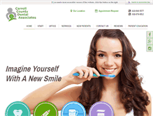 Tablet Screenshot of carrollcountydental.com